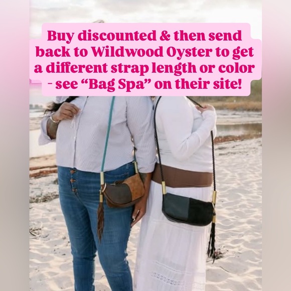 Wildwood Oyster Co. Brown Leather Zip Crossbody & Portland Leather Goods tassel
